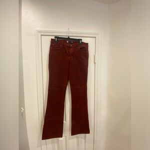 KUT corduroy pant. Size 10. Burgundy.